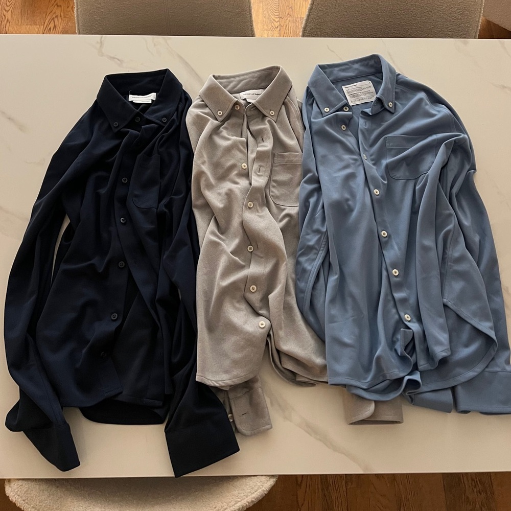 Set of Three Ministry of Supply Men’s Apollo Button Up Shirts